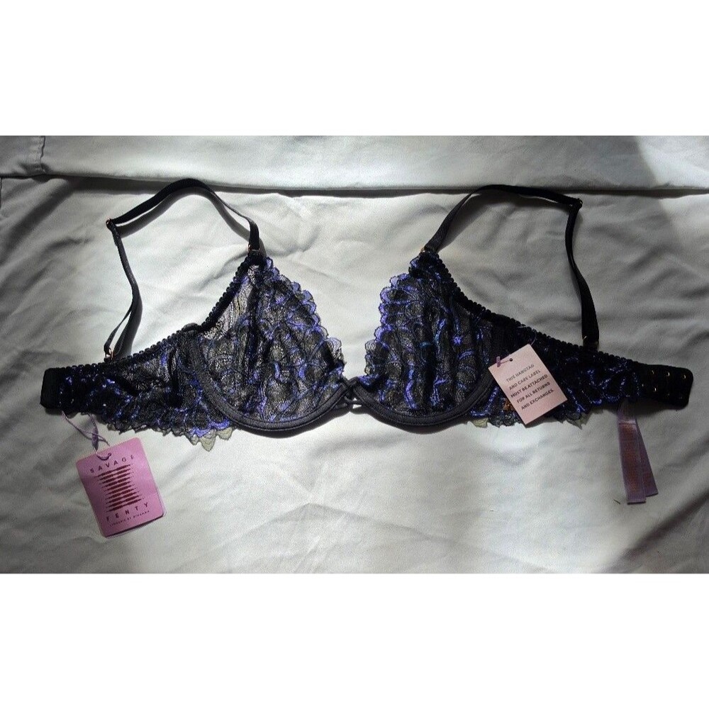 Savage X Fenty Savage Not Sorry Ultra Demi Unlined Lace Bra, Size 32dd